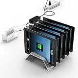 【セール特価！】【日本正規代理店】 ORICO 最大60W 5V/2.4A * 5ポート USB超高速充電器 充電スタンド付き 店舗用に最適 タブレット/iPad同時5台急速充電可能 『Super Charger』 DUB-5P (シルバー)