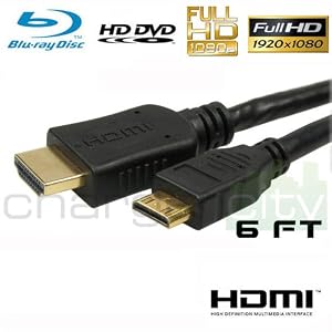 ChargerCity Exclusive HDMI to Mini HDMI Cable for Flip Video UltraHD 120min and MinoHD 2nd Generation Camcorders (not compatible with Flip Mino HD 60 minute or Flip Video camcorders with out mini HDMI connection) **Original ChargerCity Direct Replacement Warranty**