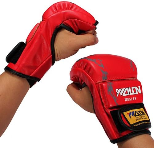 MMA Sparring Grappling Boxing Fight Punch Leather Mitts Gloves.