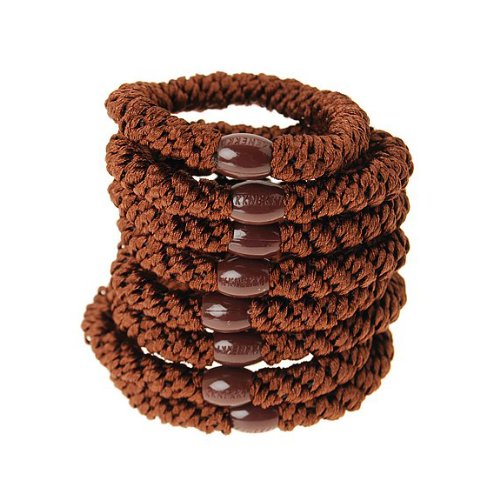L. Erickson Ponytail Holders - Set of Eight - Mocha