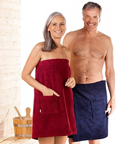Sauna Kilt with Velcro - Men's Body Wraps (blue)