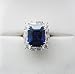 Platinum Diamond and Sapphire Ring