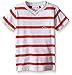 Lacoste Boys' Short Sleeve Striped Jersey V-Neck T-Shirt