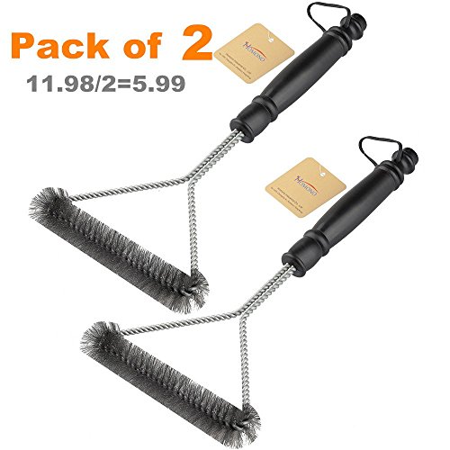 Homono 12-Inch 3-Sided Grill Brush (Pack of 2) Homono 12-Inch 3-Sided Grill Brush (Pack of 2)