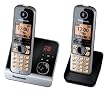 Panasonic KX-TG6722GB Duo Schnurlostelefon (4,6 cm (1,8 Zoll) Display, Smart-Taste, Freisprechen, Anrufbeantworter) schwarz