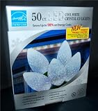 Review Everstar Merchandise  / 50 Count UL LED Cool White Crystal C9 Christmas LED Holiday Lights - Saves Up to 98% on Energy Costs