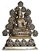 Hindu Religious Statue Lord Buddha Brass Figurine 12.5 x 9.5 inches (budha1052)