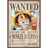 ONE PIECE - Poster Wanted Luffy (98x68) roul� film�