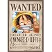 ONE PIECE - Poster Wanted Luffy (98x68) roul� film�