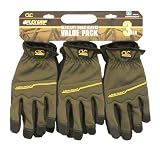 Custom Leathercraft P3214L Workright Flex Grip Work Gloves Large 3-Pair Custom Leathercraft P3214L Workright Flex Grip Work Gloves Large 3-Pair
