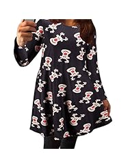 Long Sleeves Round Neck General Print Full Length Above the Knee Polyester Mini Dress 