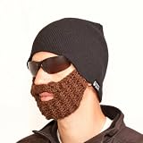 The Original Beard Beanie - Black with Dark Brown