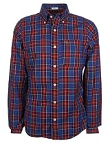 Abercrombie & Fitch Mens Shirt Royal/Red Plaid