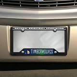 NBA Minnesota Timberwolves Black Plastic License Plate Frame