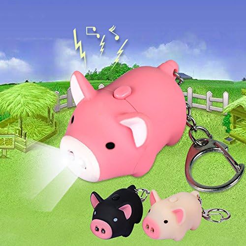 Adorable Piggy Piggy Light Sound Keychains 2 Packs
