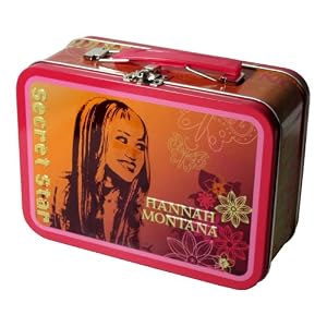 2 New Hannah Montana Metal Tin Lunch Box Jewelry Case !