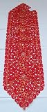 Wunderschoener, edler Weihnachts - Tischlaeufer / Mittellaeufer Groesse: ca.: 40 x 140 cm Farbe: rot - gold