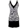 Savanna Zebra Holiday Party Cocktail Dress with Silver Rings