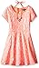 My Michelle Girls' Big Bonded Lace Sleeveless Skater Dress with Necklace and Princess Seam