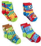 Stephen Joseph Boys 2-7 Toddler Socks - Dino Robot Sports Monkey - Small