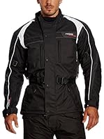 Roleff Racewear Chaqueta de Moto Motorrad (Negro / Gris)
