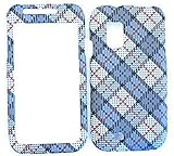 Samsung Fascinate/Mesmerize i500 White and Gray Plaid Hard Case/Cover/Facep ....