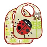 Sugar Booger Baby Waterproof Mini Bib Gift Set of 2. Lady Bug Feeding Collection. ORE Originals.