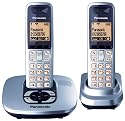 Panasonic KX-TG6422GF schnurloses DECT-Telefon Duo mit Anrufbeantworter blau