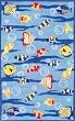 Underwater Coastal Blue DuraCord Outdoor Rug (size 8x10)