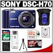 Sony Cyber-Shot DSC-H70 Digital Camera (Blue) with 8GB Card + Case + Battery + Accessory Kit Sony Cyber-Shot DSC-H70 Digital Camera (Blue) with 8GB Card + Case + Battery + Accessory Kit