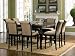 9pc Calabasas Square Pub Dining Table w/ 8 Bar Chairs in Cappuccino