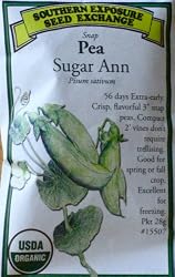 Snap Pea Dwarf Sugar Ann Certified Organic Seeds 80 Seeds