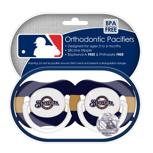 MLB Milwaukee Brewers Pacifiers (2 Pack)