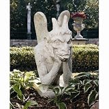 Spitting Gargoyle Of Notre Dame Statue with Historic Direct Casting in Antique Stone