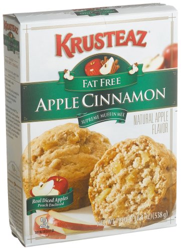 Krusteaz Apple Cinnamon Supreme Muffin Mix, Fat Free, 19-Ounce Boxes (Pack of 12) by Krusteaz