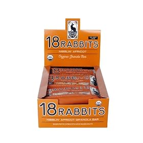 18 Rabbits Nibblin' Apricot, Organic Granola bar, 1.9-Ounce Bars (Pack of 12)