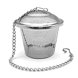 BoldDrop Extra Fine Loose Leaf Tea Infuser / Stainless Steel Filter with Extended 7" Chain (1 pack)