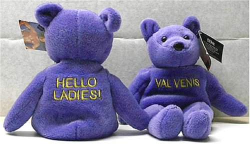 WWE / WWF 1999 - Attitude Bears / Beanie - VAL VENIS - ORIGINAL LICENSE TAG - NEW