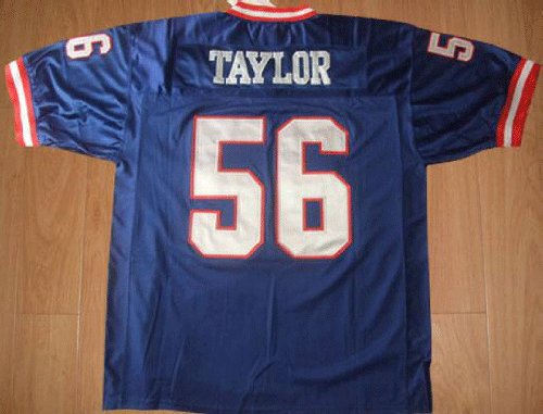 NEW York Giants #56 Lawrence Taylor Throwback Blue Jerseys Authentic Football Jersey Size 48-56 (Please Select the Size When You Order, Can Do Drop Shipping)