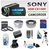 Pocket Video Camera Sony Hdr cx150v 16gb Hd Handycam Camcorder with Wide Angle Macro Lens + 2x Telephoto + 3 Pc Filter Kit + 8gb Sdhc Memory Card + Extended Life Battery + Carrying Case + Tripod +Video Light & Much More !! Pocket Video Camera Sony Hdr cx150v 16gb Hd Handycam Camcorder with Wide Angle Macro Lens + 2x Telephoto + 3 Pc Filter Kit + 8gb Sdhc Memory Card + Extended Life Battery + Carrying Case + Tripod +Video Light & Much More !!
