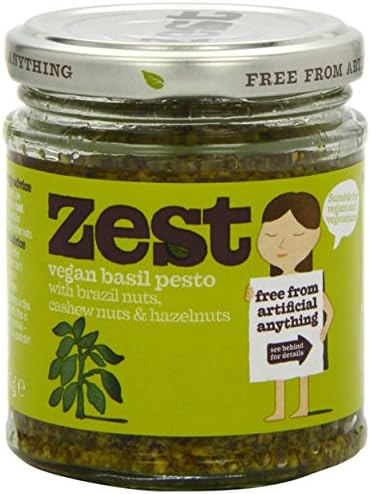 Zest Basil Vegan Pesto 165 g (Pack of 6)