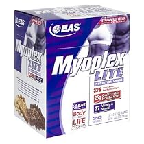 EAS Myoplex Lite Meal Replacement Powder, Strawberry Cream, 1.9-Ounce Packets in 20-Count Box