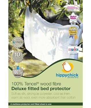 Hippychick Tencel Waterproof Bed Protector - Fitted Sheet Cot 60 x 120cm