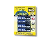 FUJI Compatible Pro Series Premium High Capacity AA 2700 mAh Rechargeable Ni-MH Battery 4-PACK for Select FinePix Digital Cameras ** Includes Mini Table Top Tripod **