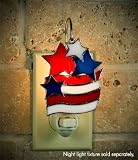 SWITCHABLES Stained Glass Night Light COVER - AMERICAN FLAG SW029 - LIGHT FIXTURE SOLD SEPARATELY