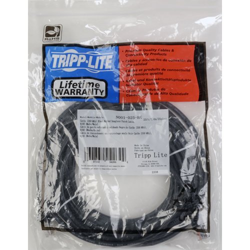 Tripp Lite Cat5e 350MHz Snagless Molded Patch Cable (RJ45 M/M) - Black, 3-ft.(N001-003-BK)