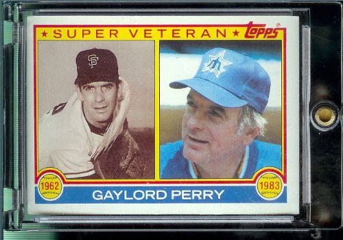1983 Topps Baseball Card # 464 Gaylord Perry Seattle Mariners Shipped In A Protective Screwdown Display Case!