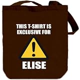 This T-Shirt Is Exclusive For Elise Female Names Tote Bag (Brown, Canvas, Unisex)