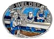 WELDER (Occupation) Enamel Pewter Buckle