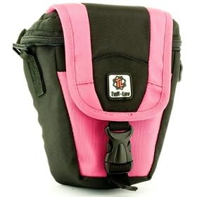 Tuff-Luv 'ZipNGo' holster / telescopic style / Top-loader case for digital SLR camera in size: 1 / colour: Pink / Compatible with (Panasonic Lumix DMC-GH1 FZ18 FZ8)